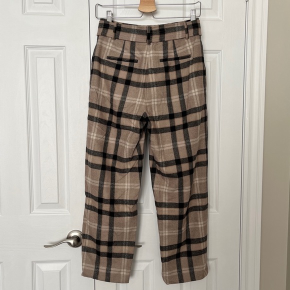Aritzia - Tie Front Plaid Wool Pant - Picture 3 of 7